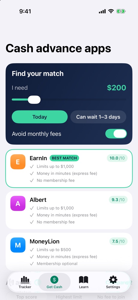 Find your match: cash advance apps ranked by your needs